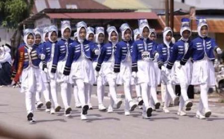 SMPN 1 Ampibabo Juara II Lomba Gerak Jalan Tingkat Kabupaten
