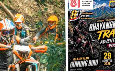 Polres Poso Gelar Bhayangkara Trail Adventure di Gunung Biru