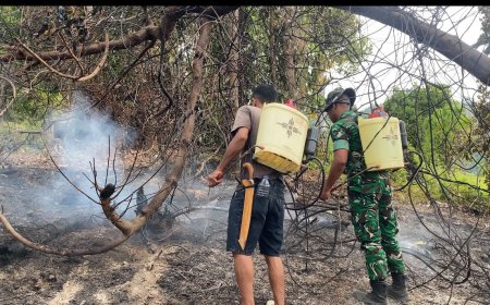 Gerak Cepat Kodim 1305/BT Padamkan Kebakaran Perkebunan Cengkeh