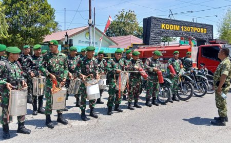 Kodim 1307/Poso Gelar Apel Kesiapsiagaan, Siapkan Personel dan Peralatan Hadapi Karhutla