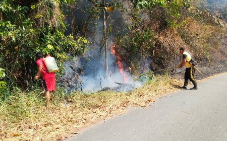 Kebakaran Hutan di Desa Tangkura, Polisi Gerak Cepat Atasi Situasi