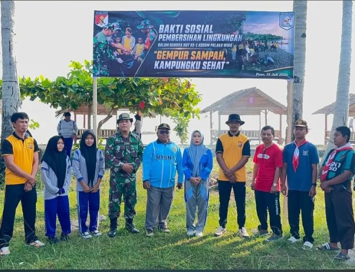 Peringati HUT ke-1 Kodam XXIII Palaka Wira, Kodim 1307 Poso Gelar Karya Bhakti