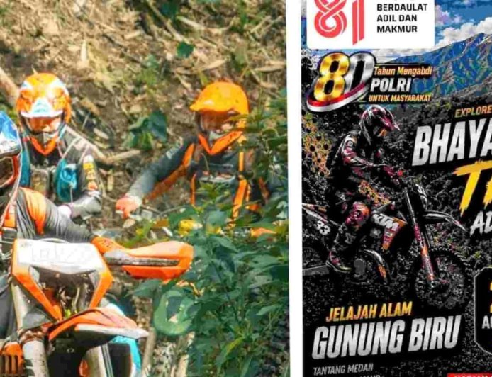 Polres Poso Gelar Bhayangkara Trail Adventure di Gunung Biru
