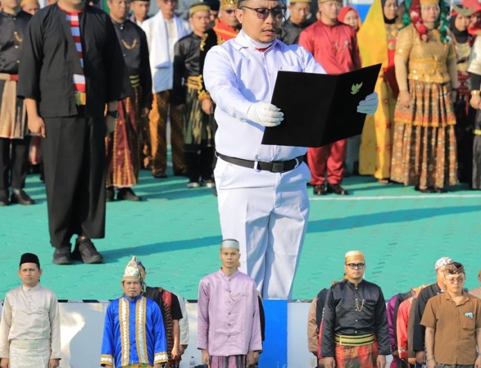    Pertanahan Kota Palu Upacara HUT Ke-81 RI di Kanwil BPN