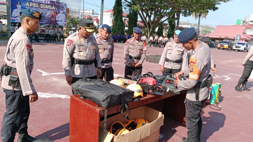 Siaga Karhutla, Polres Poso Gelar Apel Pasukan Gabungan