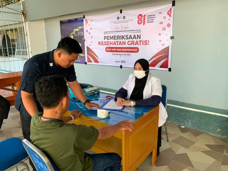 Wujud Kepedulian Menuju Hari Kemerdekaan, Rutan Poso Gelar Pemeriksaan Kesehatan Gratis bagi Warga dan WBP