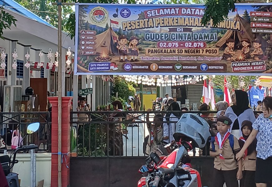 Sambut HUT Ke-65 Pramuka, SDN 7 Gelar Perkemahan Bersama