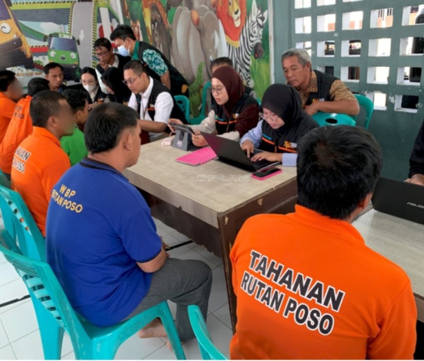Warga Binaan Rutan Poso Ikuti Pendataan Sensus Ekonomi BPS