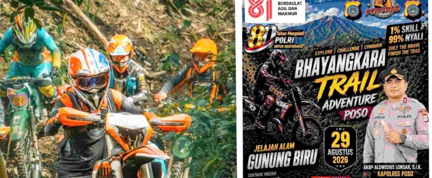 Polres Poso Gelar Bhayangkara Trail Adventure di Gunung Biru