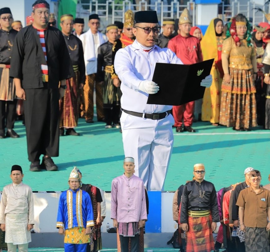    Pertanahan Kota Palu Upacara HUT Ke-81 RI di Kanwil BPN