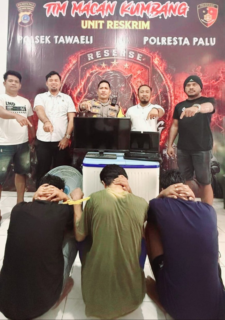 Polsek Tawaeli Ringkus Tiga Pelaku Pencurian