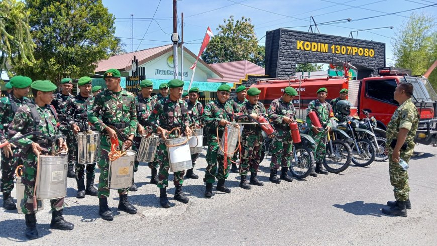 Kodim 1307/Poso Gelar Apel Kesiapsiagaan, Siapkan Personel dan Peralatan Hadapi Karhutla