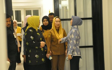 Wawali Turut Sambut Kedatangan Istri Menteri ESDM di Palu