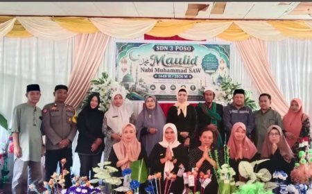 Tanamkan Cinta kepada Rasulullah, SDN 3 Poso Gelar Maulid Nabi Muhammad SAW