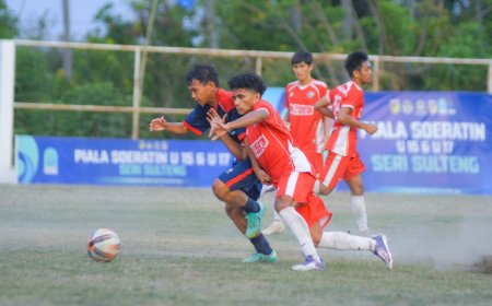 Aditama Bahari ke Final Piala Soeratin U-17 Sulteng, Selangkah Lagi Pertahankan Gelar