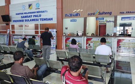 Program Insentif Pajak Berakhir, Samsat Palu Kantongi Rp13,7 Miliar