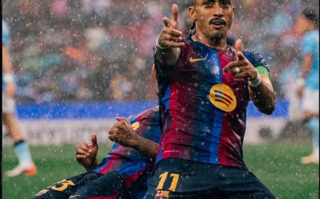 Raphinha Dua Gol, Barcelona Pesta Gol 5-1 Atas Feyenoord Di Camp Nou