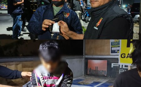 Sejumlah Remaja Bawa Sabu Paket Besar dan Senjata Tajam Terjaring Razia Gabungan di Jembatan Lalove Palu