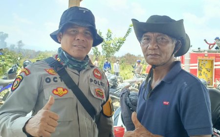 Kebakaran Lahan di Pamona Selatan Meluas, Ketua DPRD dan Kapolres Poso Turun Tangan