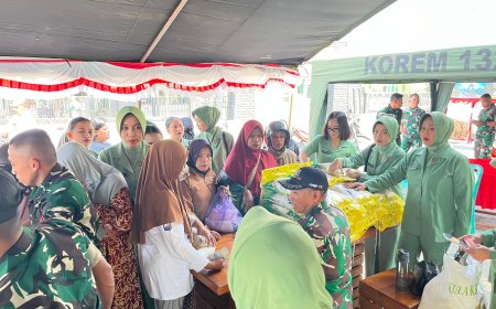 Bazar Murah Kodim 1307/Poso Semarakkan HUT TNI ke-81