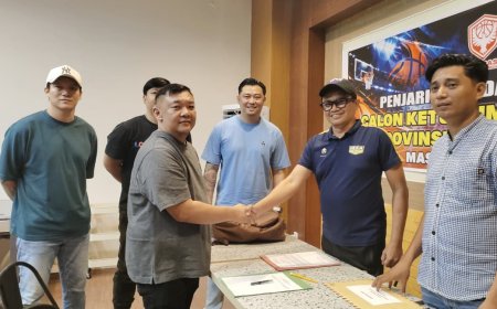 Eric Chandra Jadi Kandidat Pertama Kembalikan Formulir Pendaftaran Bakal Calon Ketua Perbasi Sulteng