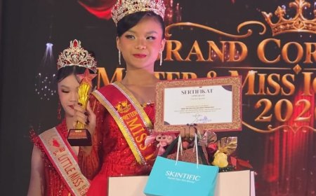 Keren! Baru 12 Tahun, Cinta Reseky Juara 1 Miss Icon Pre-Teen Sulteng 2026