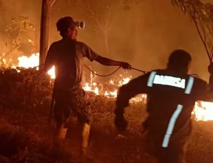 Kebakaran Hanguskan 8 Hektare Lahan, Api Hanya 50 Meter dari Rumah Warga