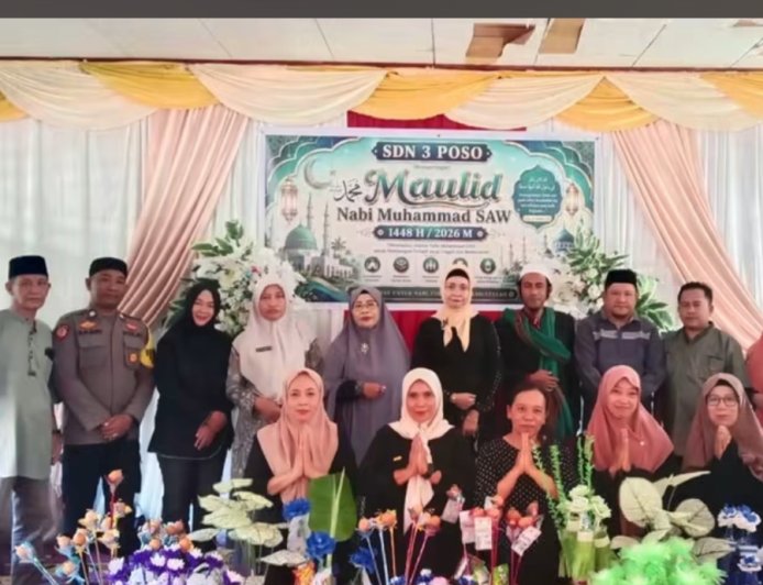 Tanamkan Cinta kepada Rasulullah, SDN 3 Poso Gelar Maulid Nabi Muhammad SAW