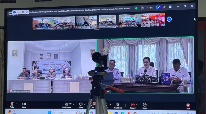 81 Sekolah di Poso Ikuti Gerakan Serentak JMS Usai HUT Kejaksaan ke-81