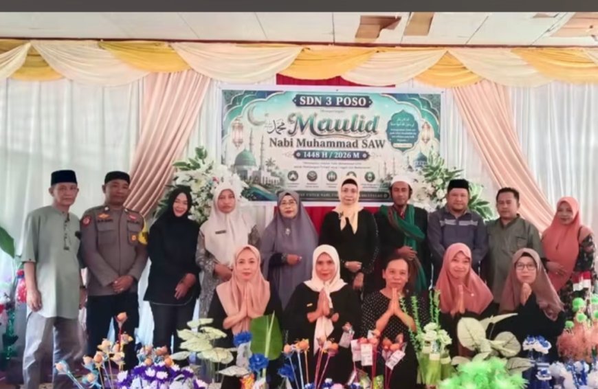 Tanamkan Cinta kepada Rasulullah, SDN 3 Poso Gelar Maulid Nabi Muhammad SAW