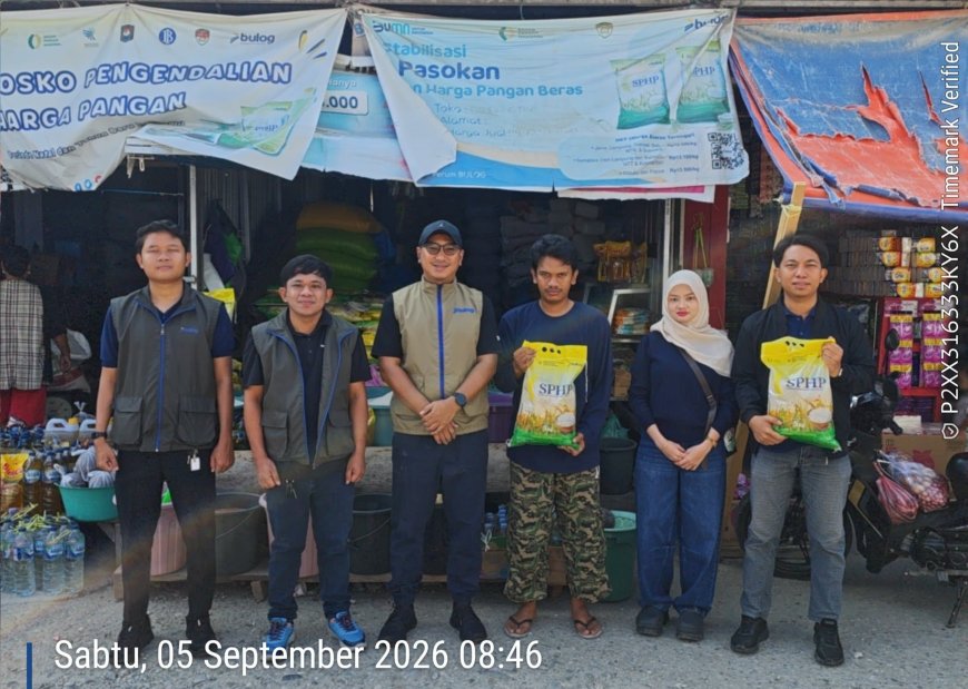 BULOG Kancab Poso Monitoring Harga dan Pasokan Beras SPHP di Pasar Rakyat
