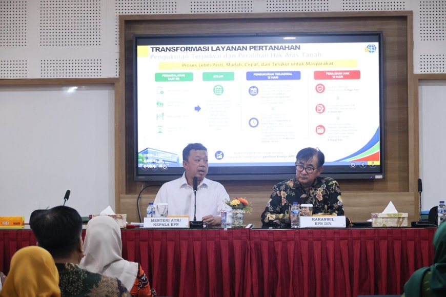KumpulJajaran IPPAT dan BPKAD Se-Yogyakarta, Menteri Nusron Sosialisasikan Transformasi Layanan Pertanahan dan Organisasi