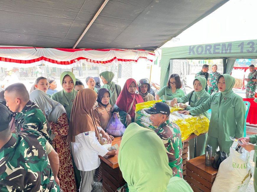 Bazar Murah Kodim 1307/Poso Semarakkan HUT TNI ke-81