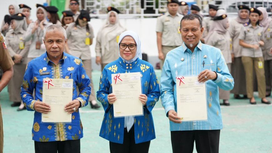 Momentum HANTARU 2026, Pemkot Palu Terima Sertipikat Hak Pakai untuk Sekolah dan Aset Daerah