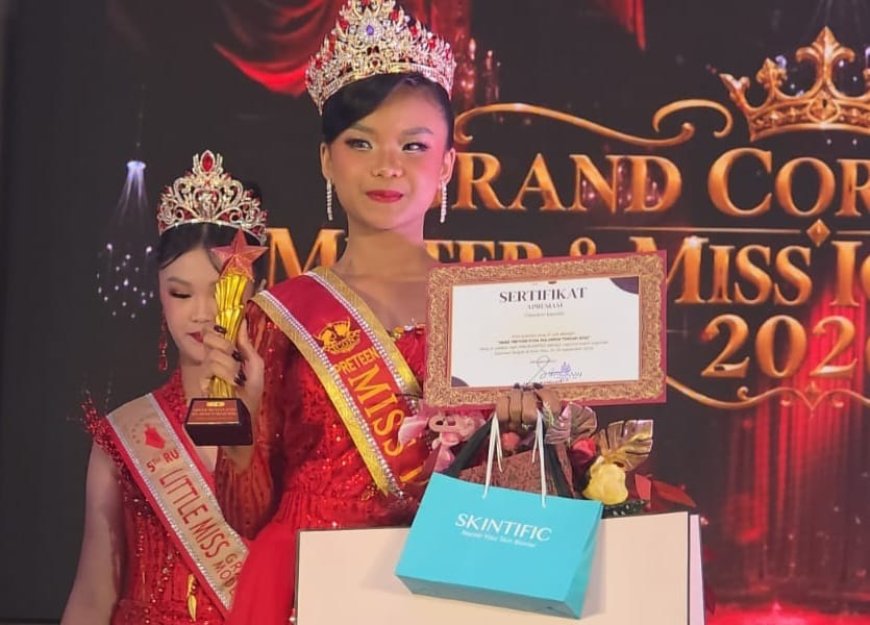 Keren! Baru 12 Tahun, Cinta Reseky Juara 1 Miss Icon Pre-Teen Sulteng 2026