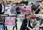 Respons Kondisi Kabut Asap, Advokat Lawindo Sulteng Bagikan Masker Gratis