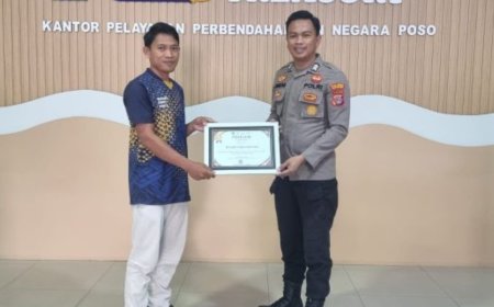 IKPA 100, Polres Touna Raih Penghargaan dari KPPN Poso