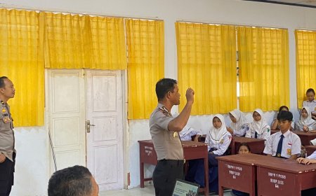 Polres Poso Sosialisasikan Penerimaan SMA Kemala Taruna Bhayangkara di SMPN 1 Poso