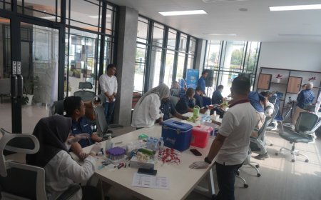 Wujudkan Lingkungan Kerja Sehat dan Aman, Pelindo TPK Pantoloan Gelar MCU Pegawai
