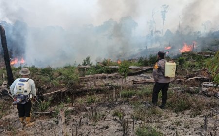 Polsek Pamona Timur Gerak Cepat Atasi Karhutla di Pegunungan Tampe Bonggana