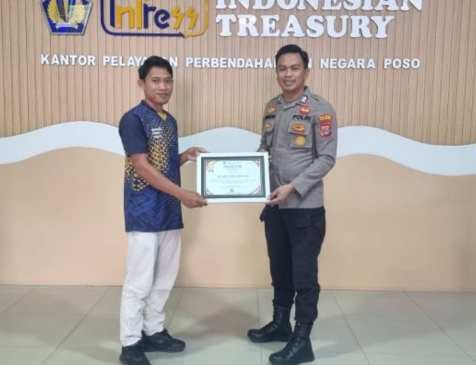 IKPA 100, Polres Touna Raih Penghargaan dari KPPN Poso