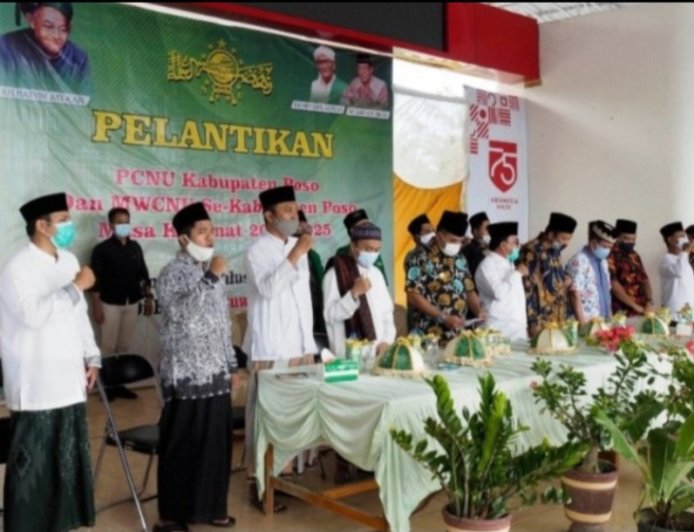 Pengurus NU Poso Dilantik, Dipacu Sebar Dakwah Damai