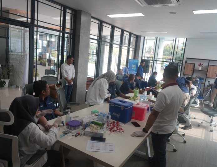 Wujudkan Lingkungan Kerja Sehat dan Aman, Pelindo TPK Pantoloan Gelar MCU Pegawai