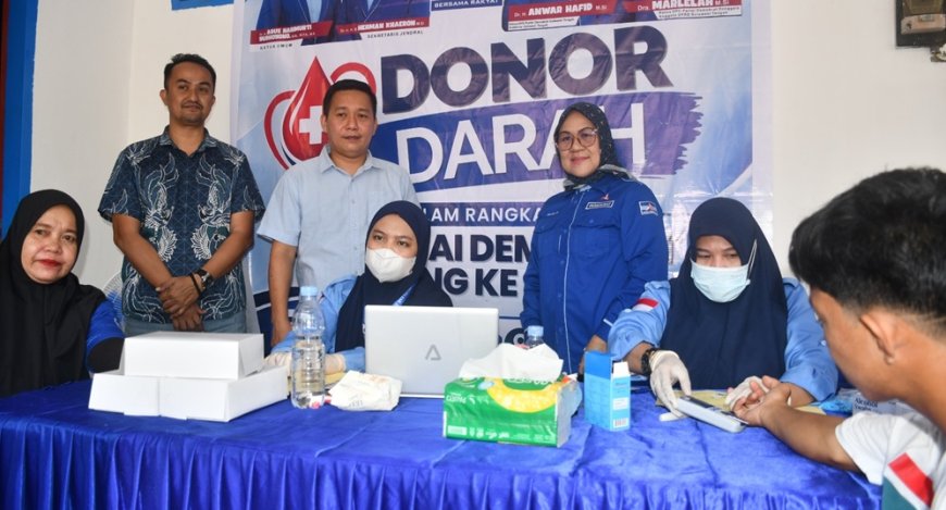 Peringati HUT ke-25, Demokrat Donggala Gelar Donor Darah dan Targetkan Penambahan Kursi Legislatif