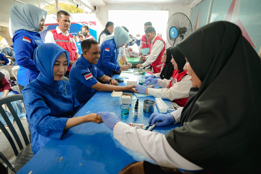 Anwar Hafid Ajak Masyarakat Donor Darah dalam HUT ke-25 Demokrat