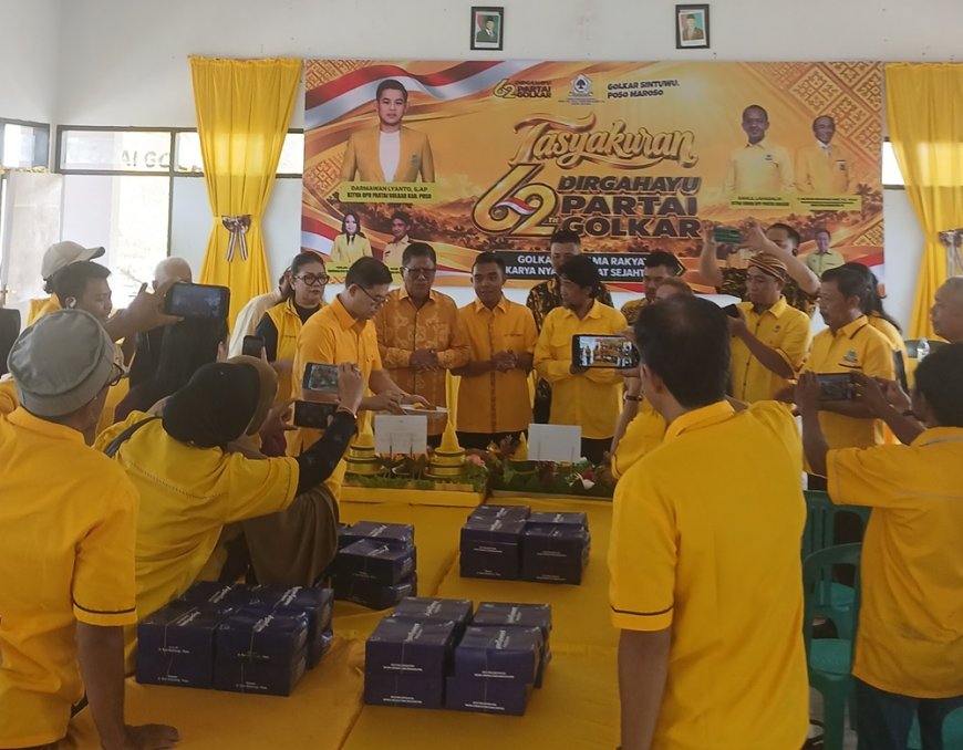 Golkar Poso Gelar Syukuran HUT ke-62