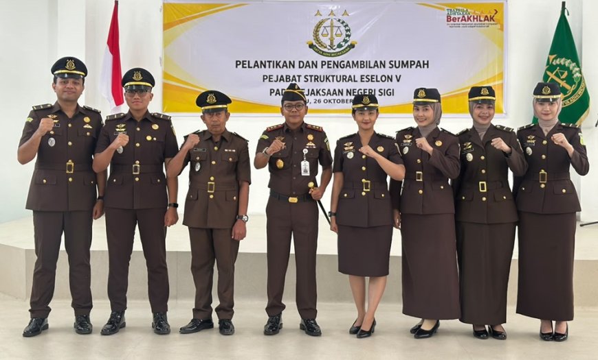 Kajari Sigi Lantik Delapan Pejabat Struktural